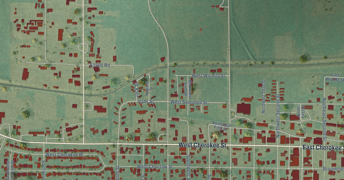 Map of Lindsay, Oklahoma in 2026