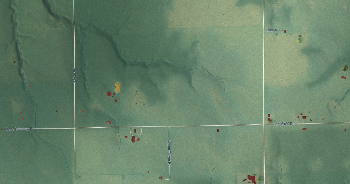 Map of Lone Chimney, Oklahoma in 2026