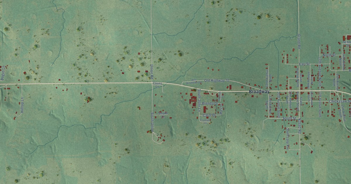 Map of Mannsville, Oklahoma in 2026