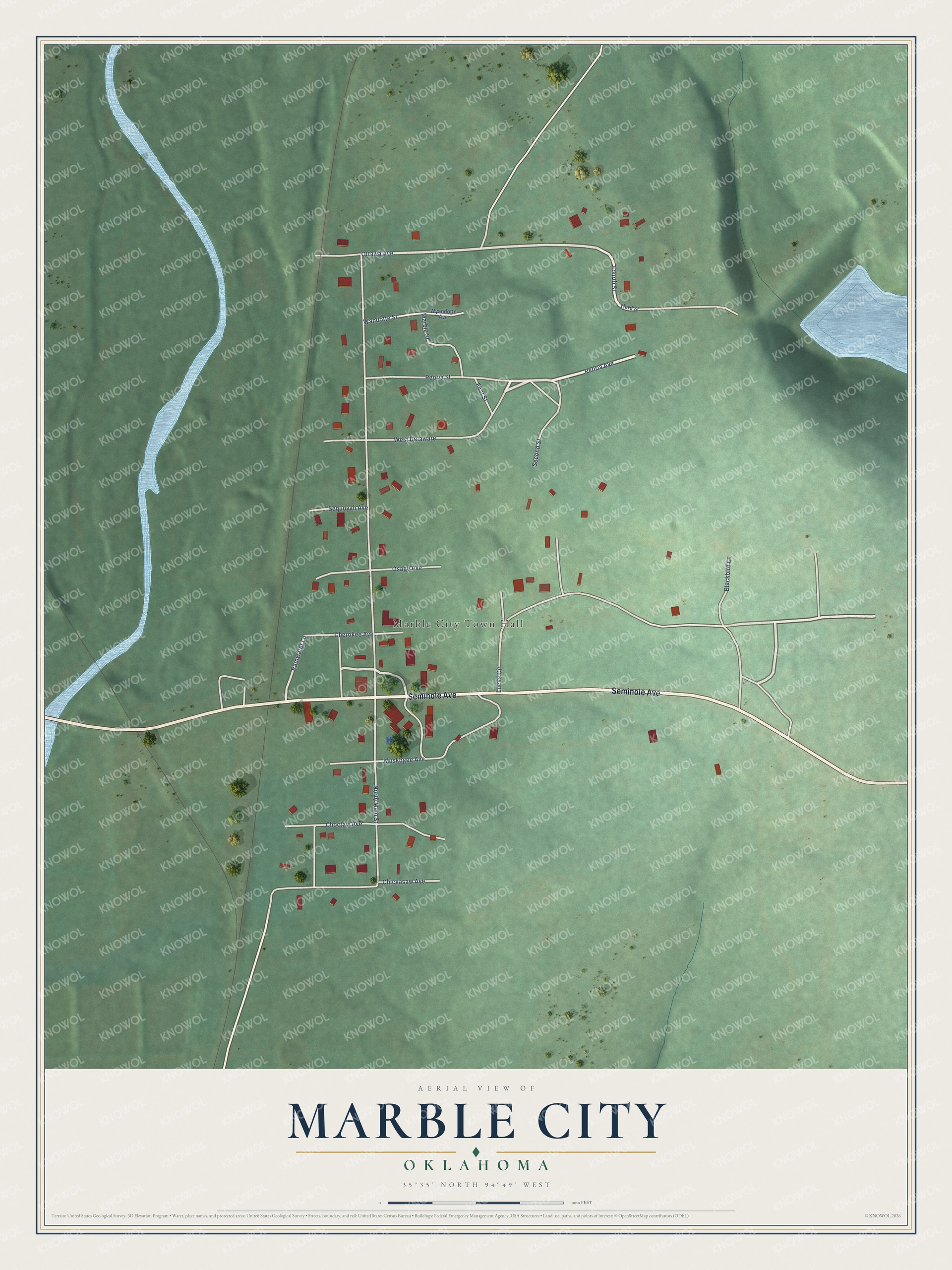 Watermarked full-map preview of Marble City, Oklahoma