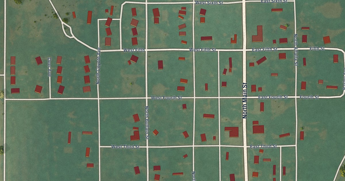 Map of Marland, Oklahoma in 2026