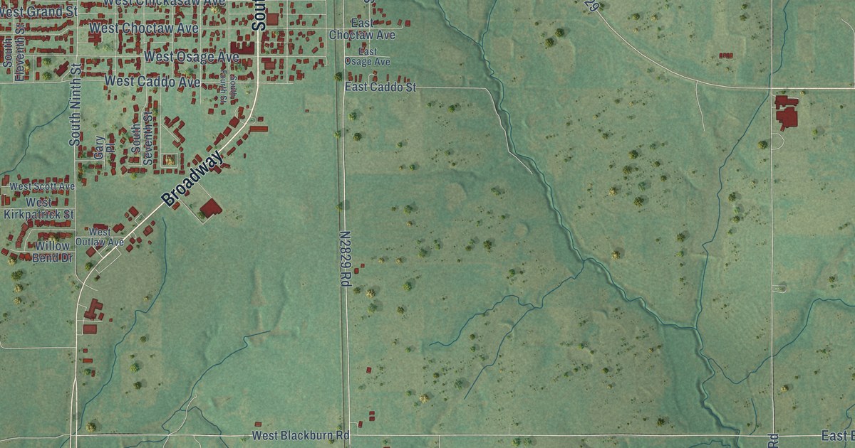 Map of Marlow, Oklahoma in 2026