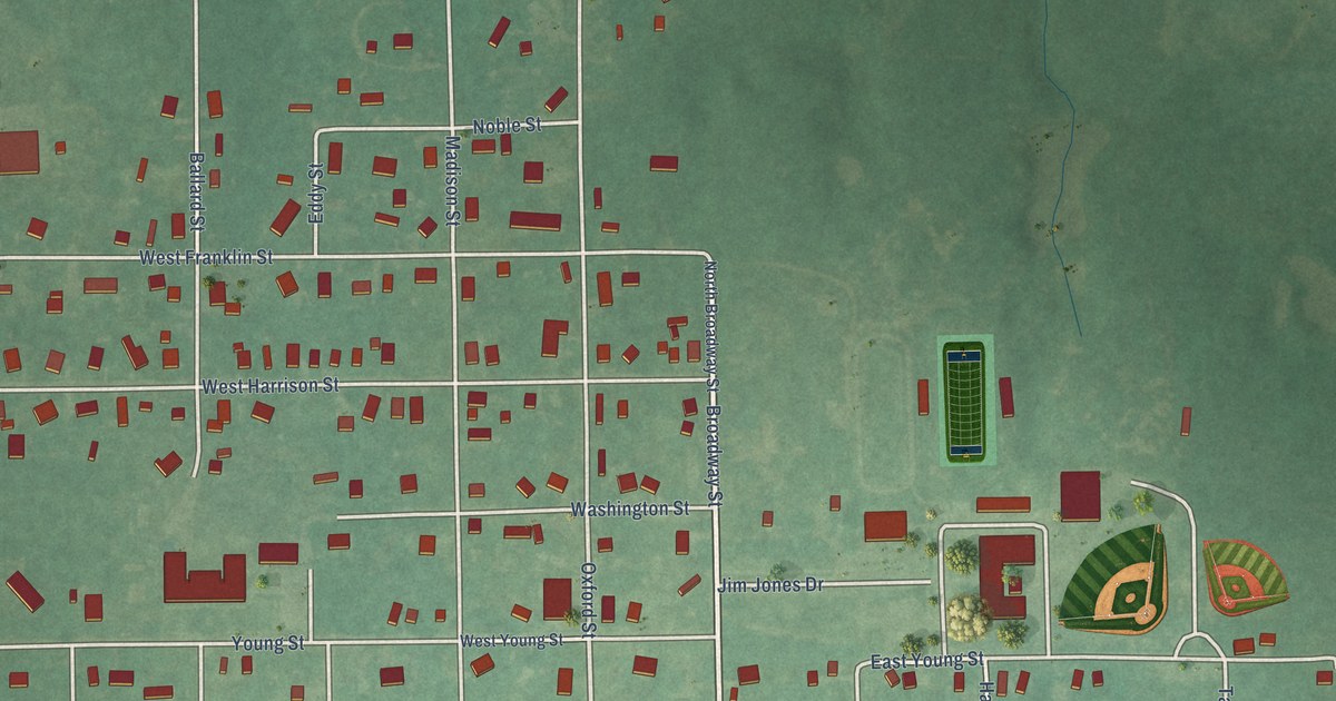 Map of Maud, Oklahoma in 2026