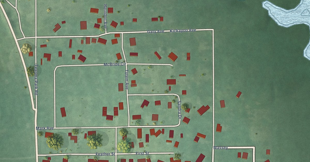 Map of McBride, Oklahoma in 2026