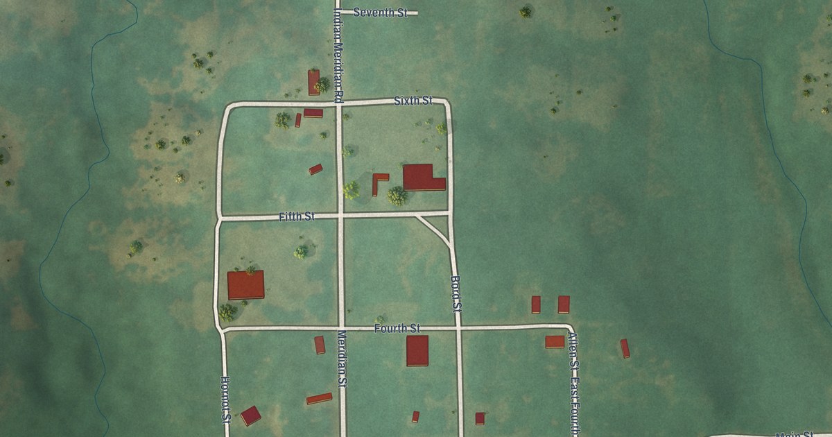 Map of Meridian, Oklahoma in 2026