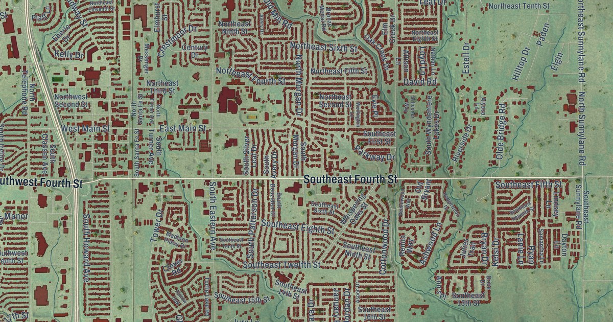 Map of Moore, Oklahoma in 2026