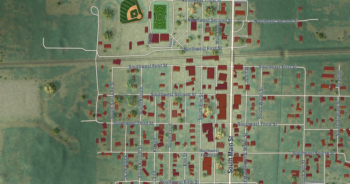 Map of Mooreland, Oklahoma in 2026