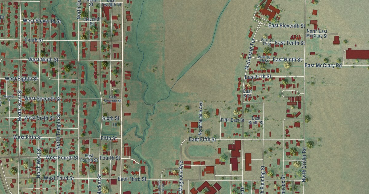 Map of New Cordell, Oklahoma in 2026