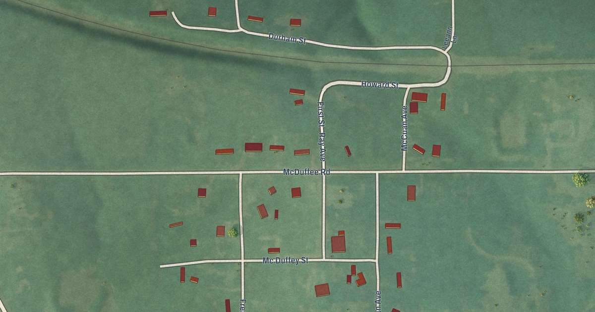 Map of New Woodville, Oklahoma in 2026