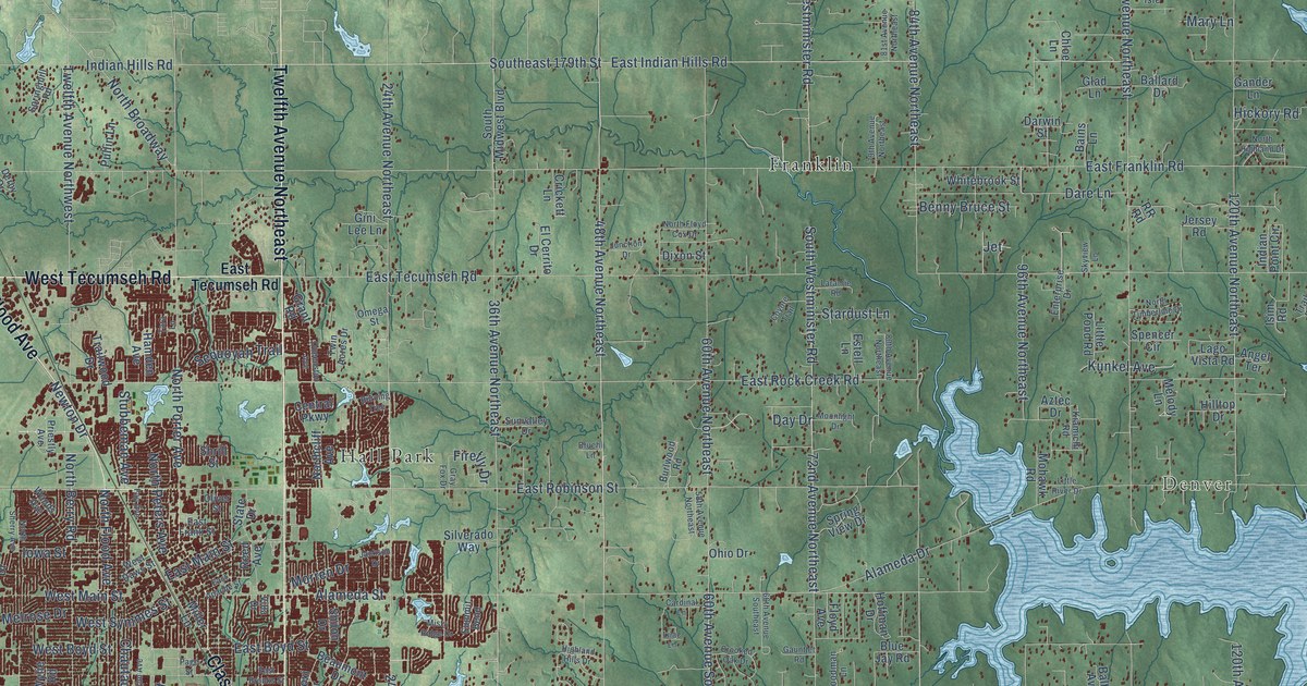 Map of Norman, Oklahoma in 2026