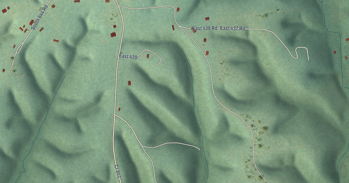 Map of Oak Hill-Piney, Oklahoma in 2026