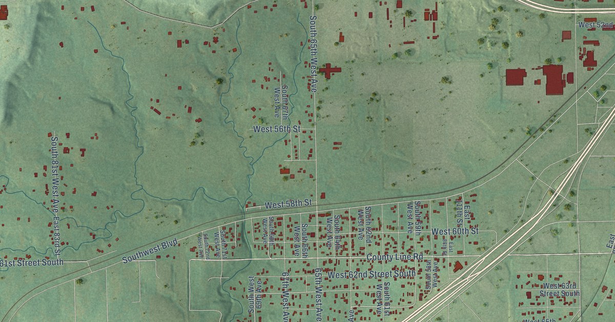 Map of Oakhurst, Oklahoma in 2026