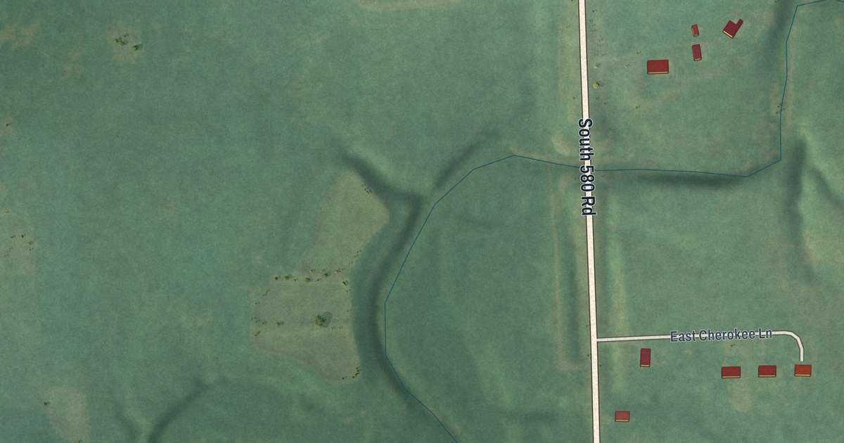 Map of Oaks, Oklahoma in 2026