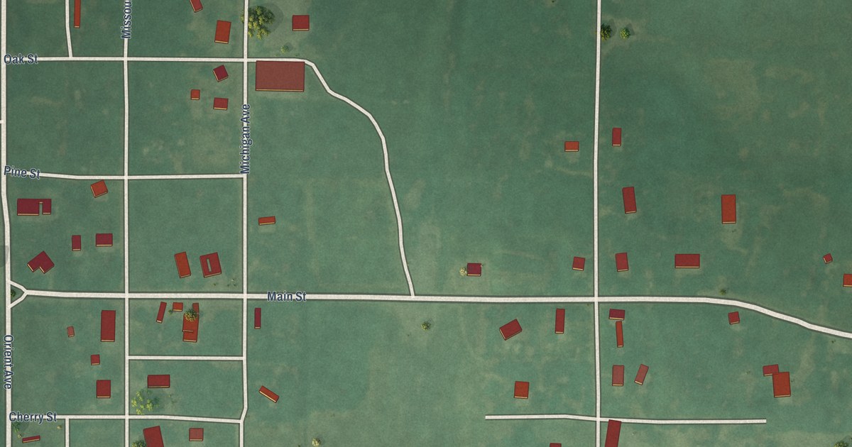 Map of Oakwood, Oklahoma in 2026