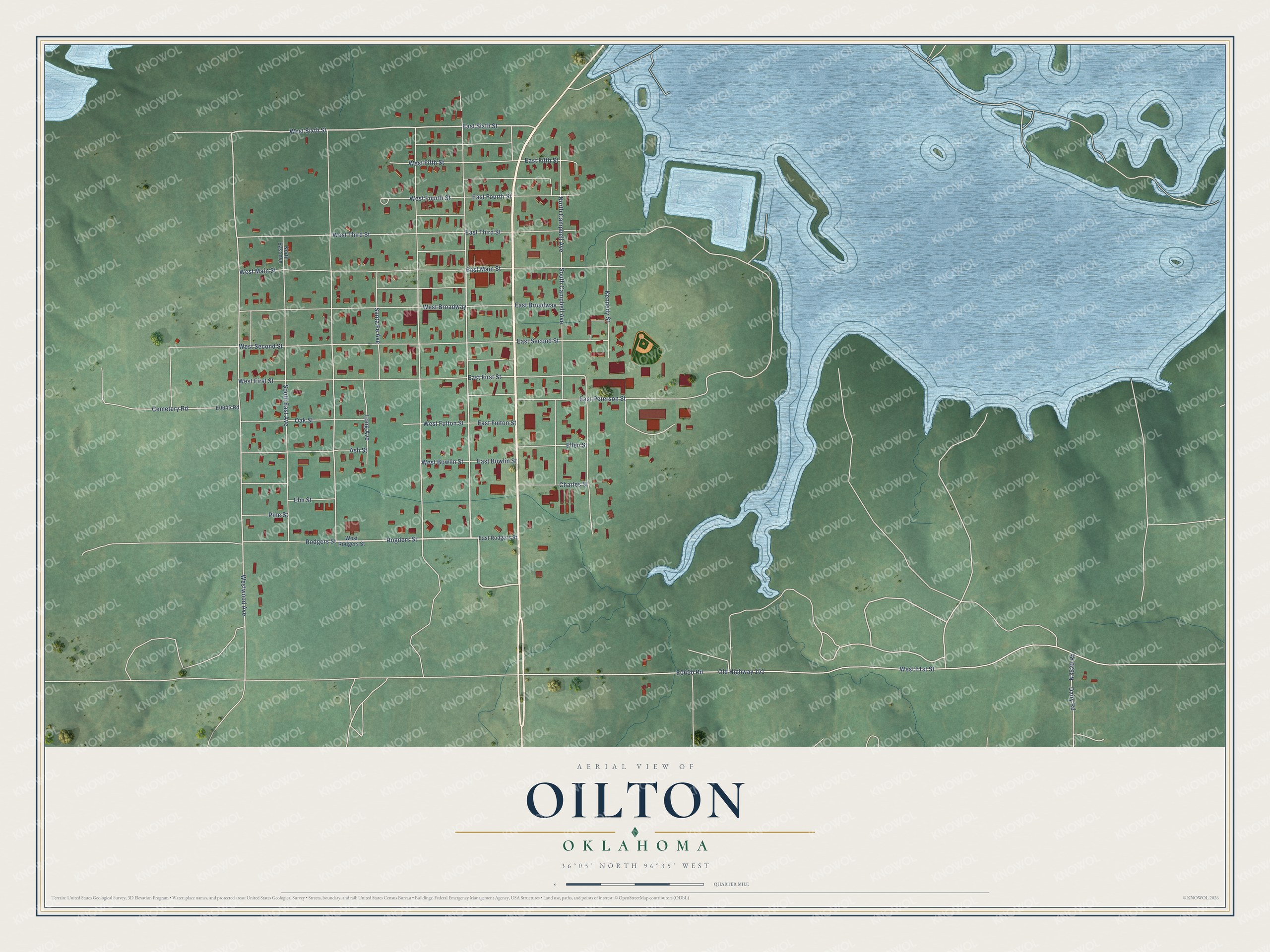Watermarked full-map preview of Oilton, Oklahoma