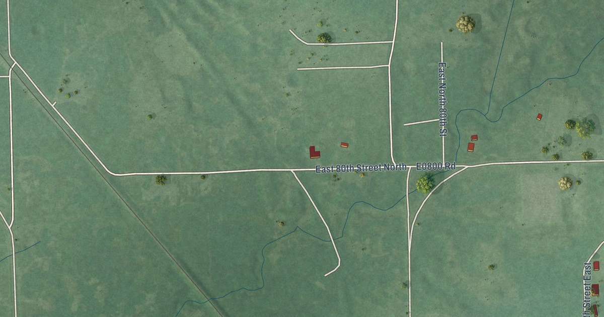 Map of Okay, Oklahoma in 2026