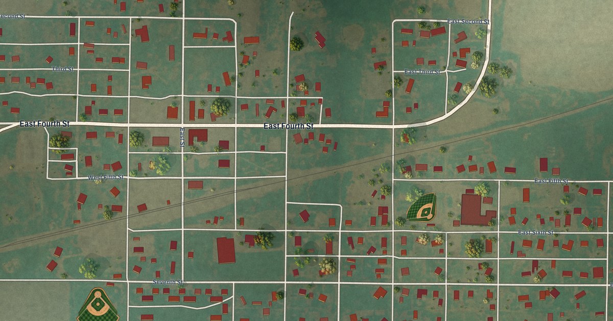 Map of Olustee, Oklahoma in 2026