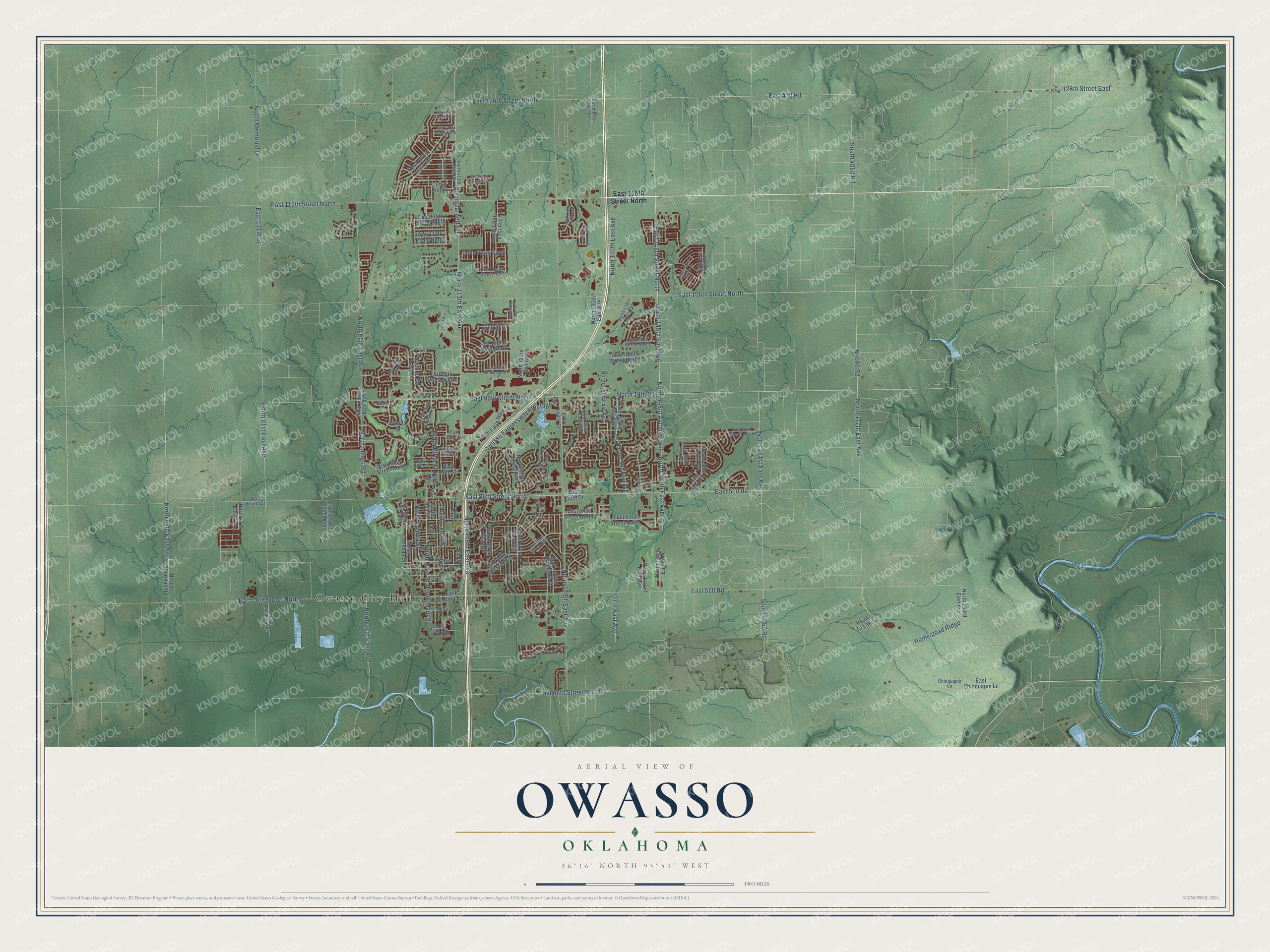 Watermarked full-map preview of Owasso, Oklahoma