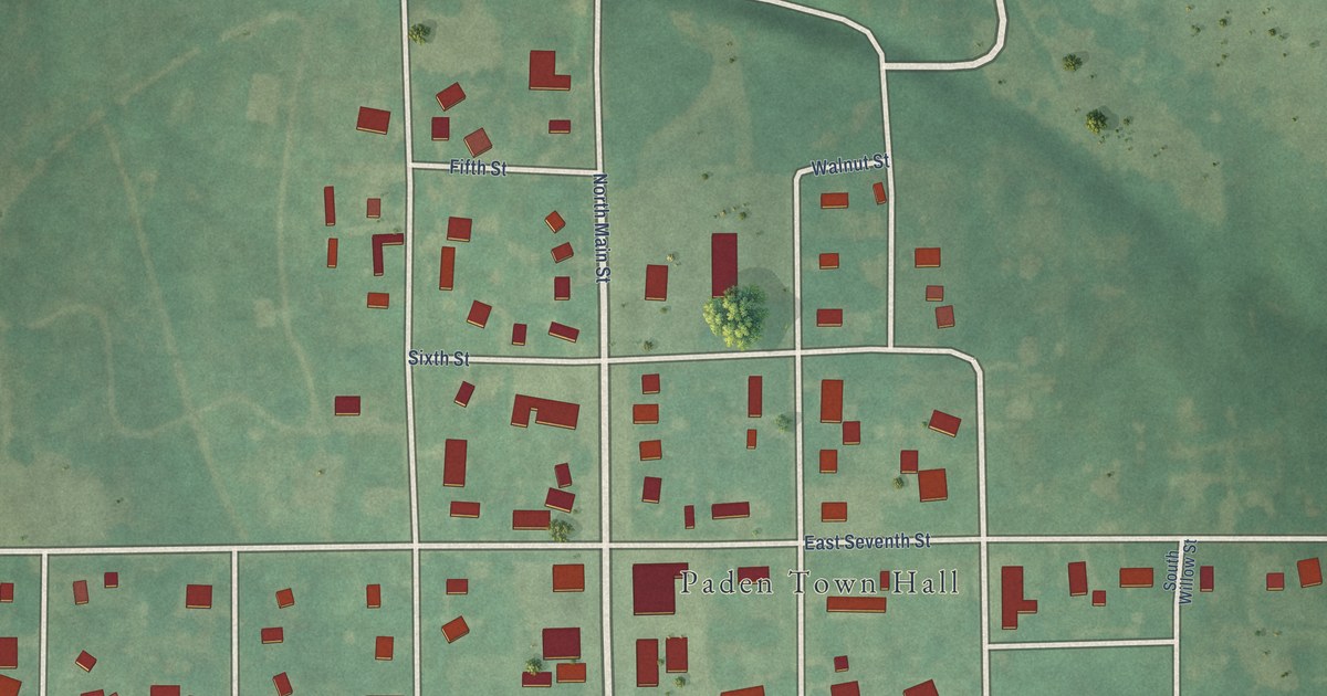 Map of Paden, Oklahoma in 2026