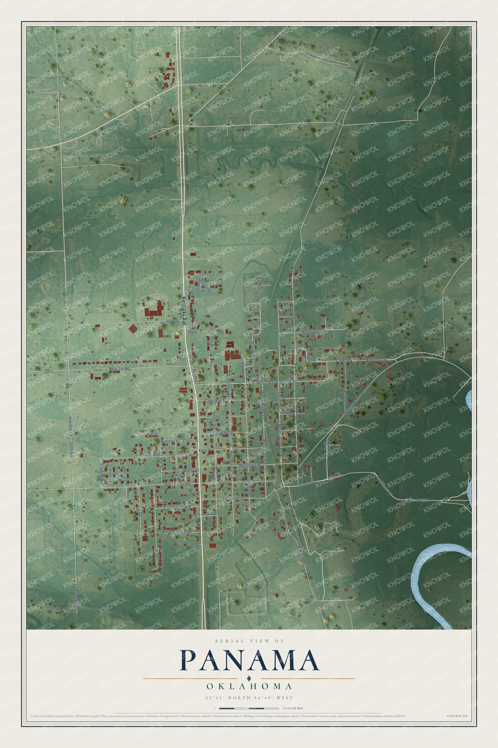 Watermarked full-map preview of Panama, Oklahoma
