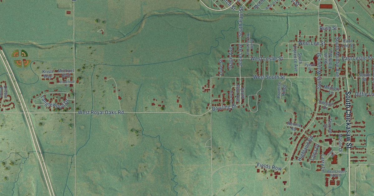 Map of Pauls Valley, Oklahoma in 2026