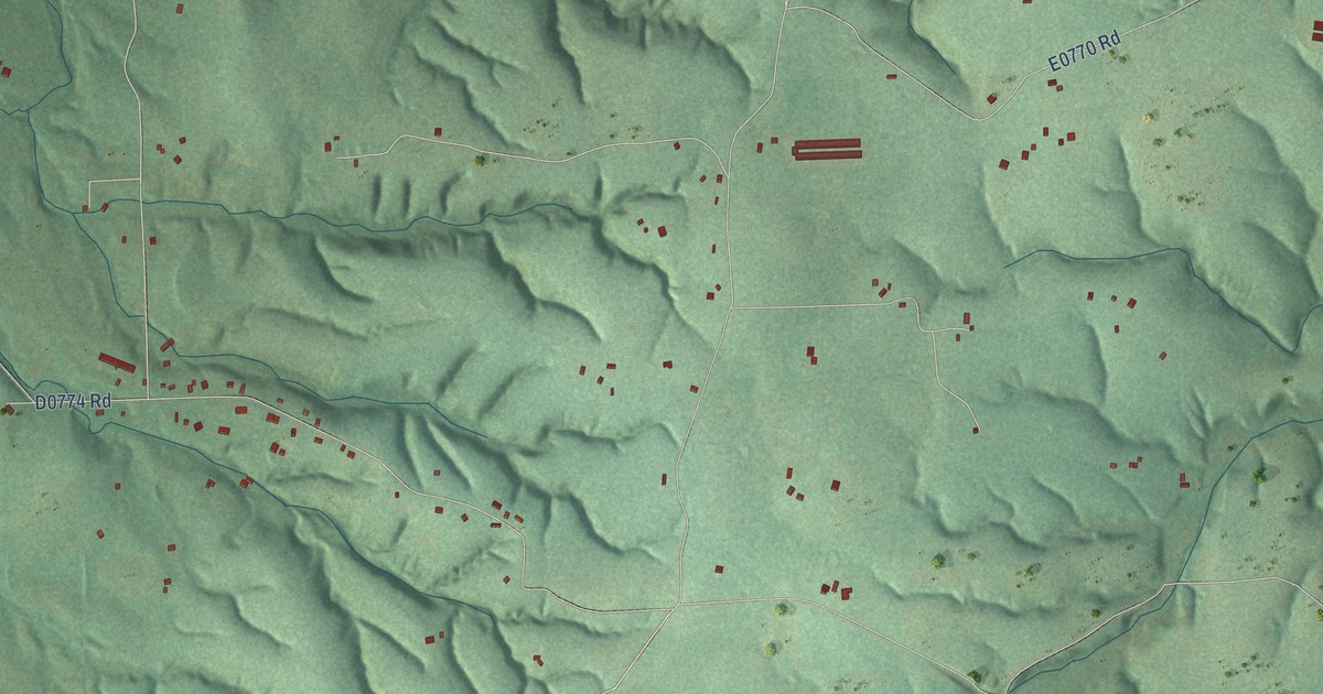 Map of Peavine, Oklahoma in 2026