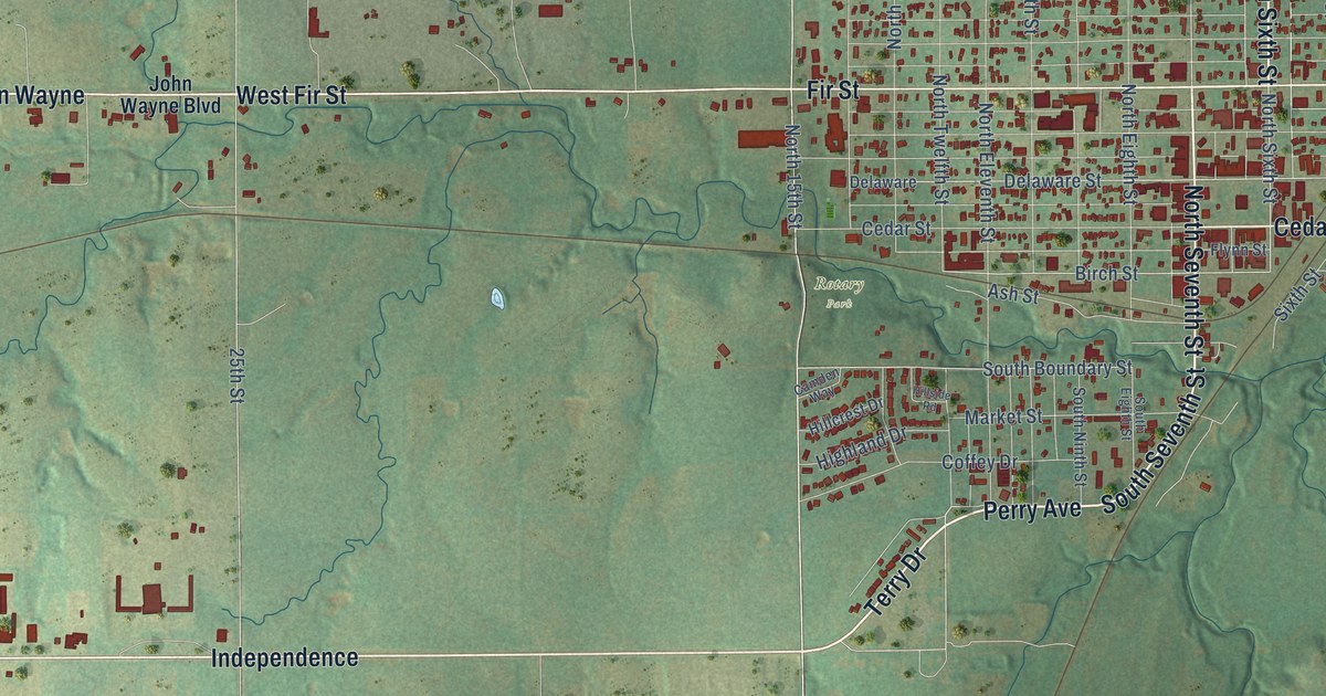 Map of Perry, Oklahoma in 2026