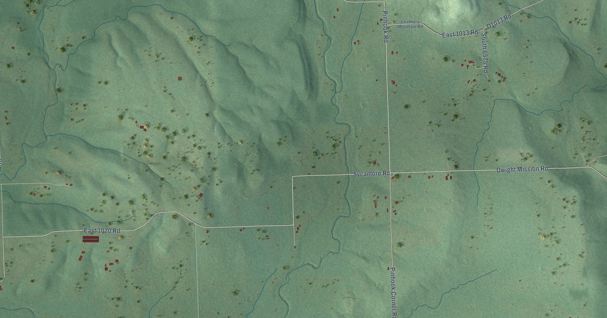 Map of Pinhook Corner, Oklahoma in 2026