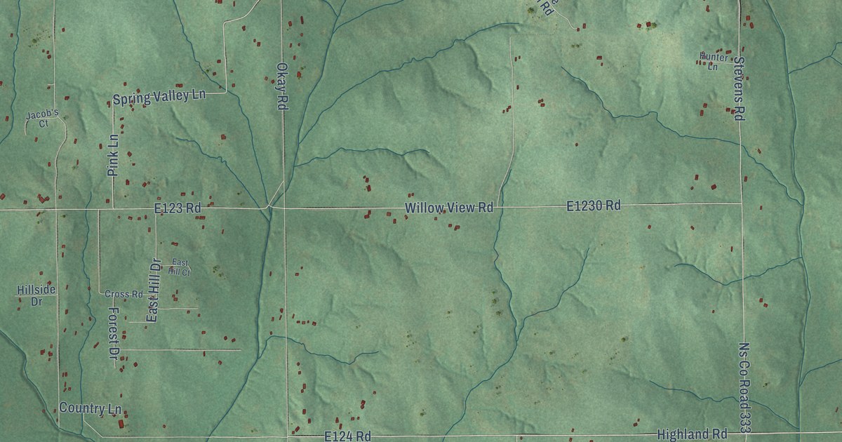 Map of Pink, Oklahoma in 2026