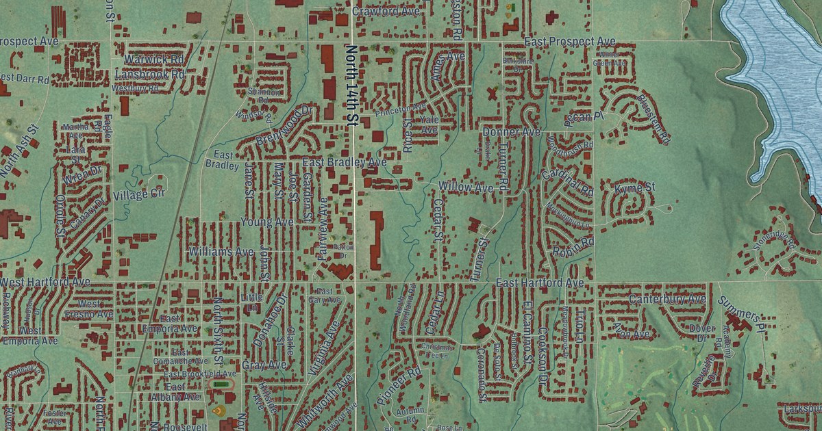 Map of Ponca City, Oklahoma in 2026