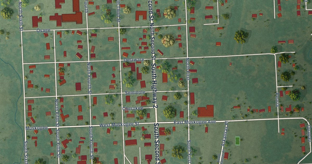 Map of Porum, Oklahoma in 2026