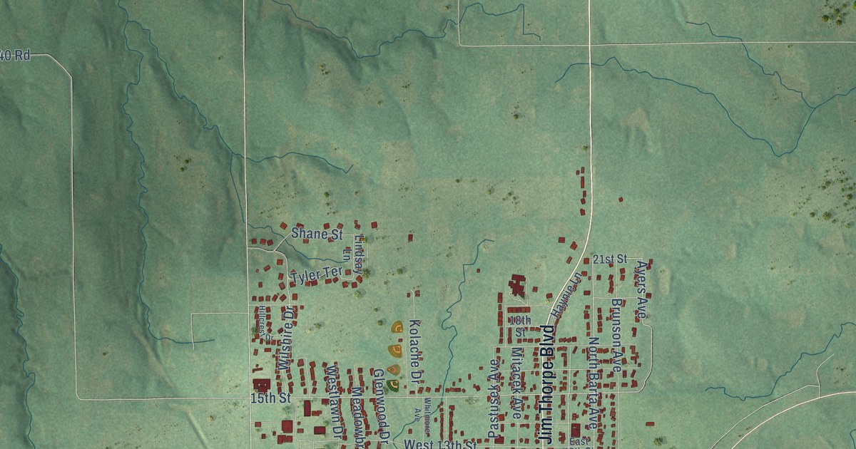 Map of Prague, Oklahoma in 2026