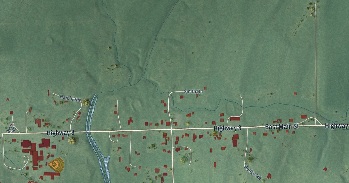 Map of Rattan, Oklahoma in 2026