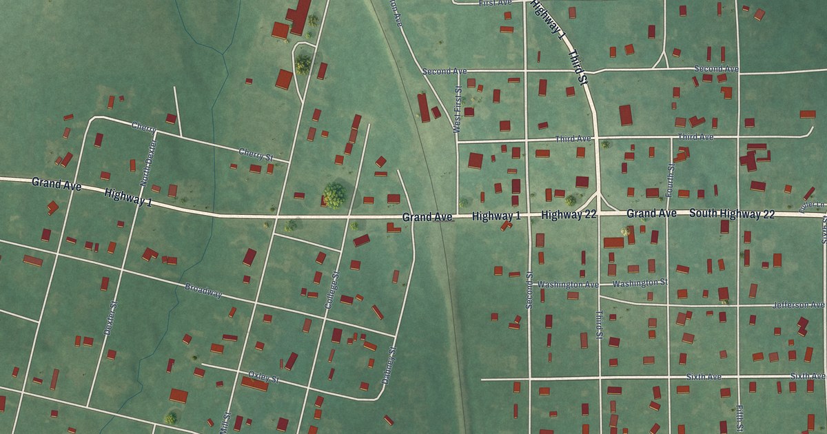 Map of Ravia, Oklahoma in 2026