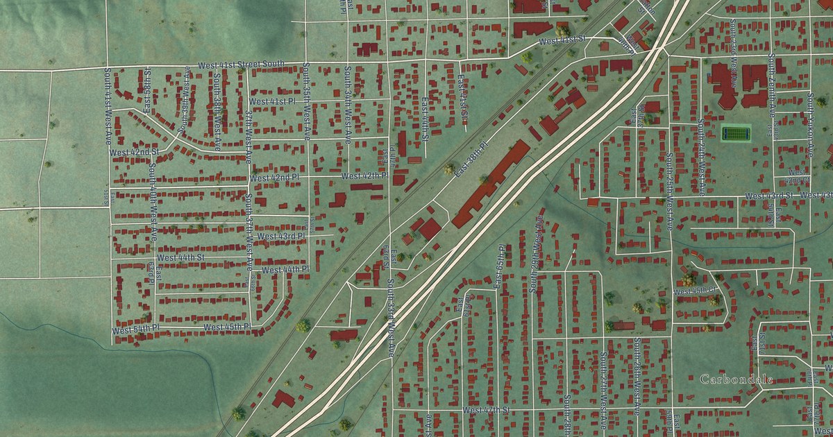 Detailed Map of Red Fork, Oklahoma