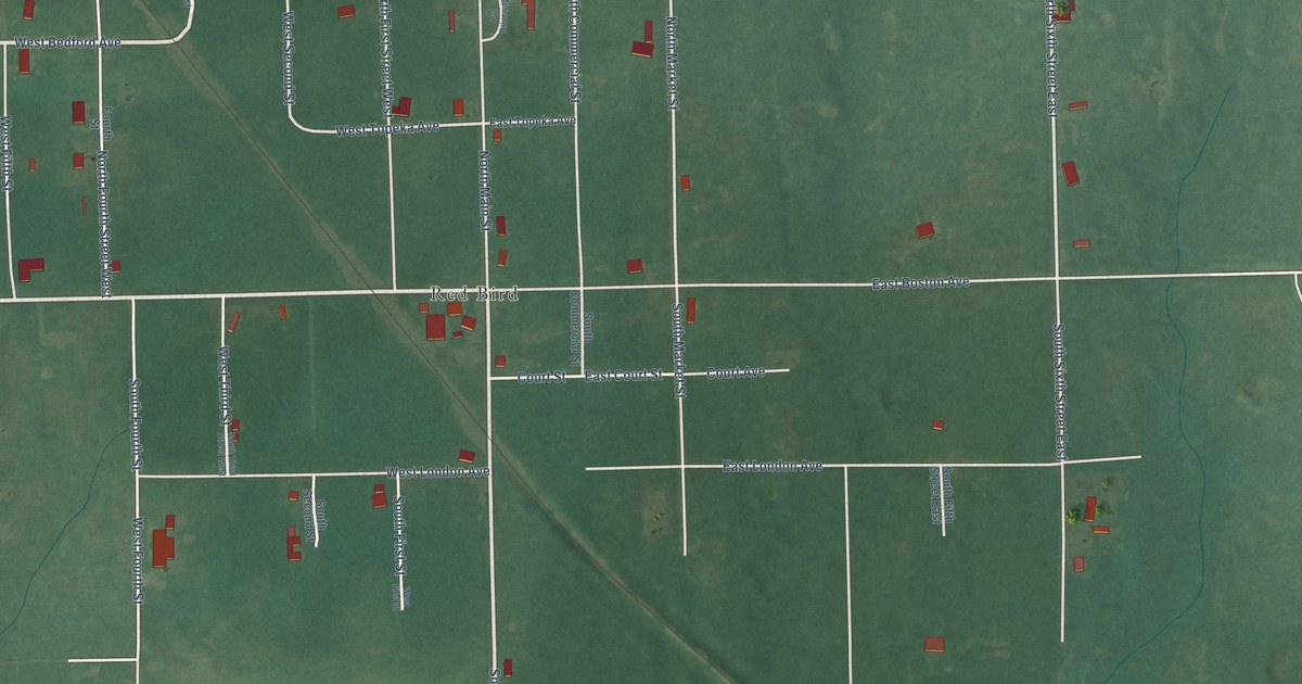 Map of Redbird, Oklahoma in 2026