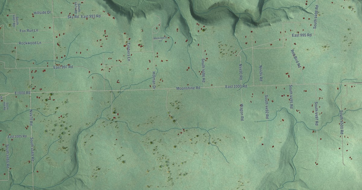 Map of Redbird Smith, Oklahoma in 2026