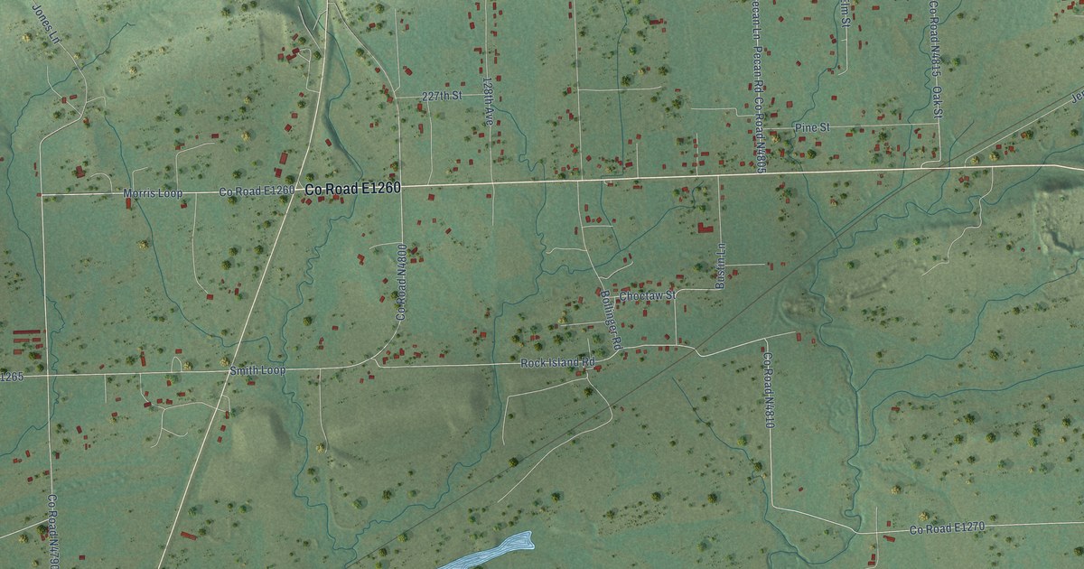 Map of Rock Island, Oklahoma in 2026