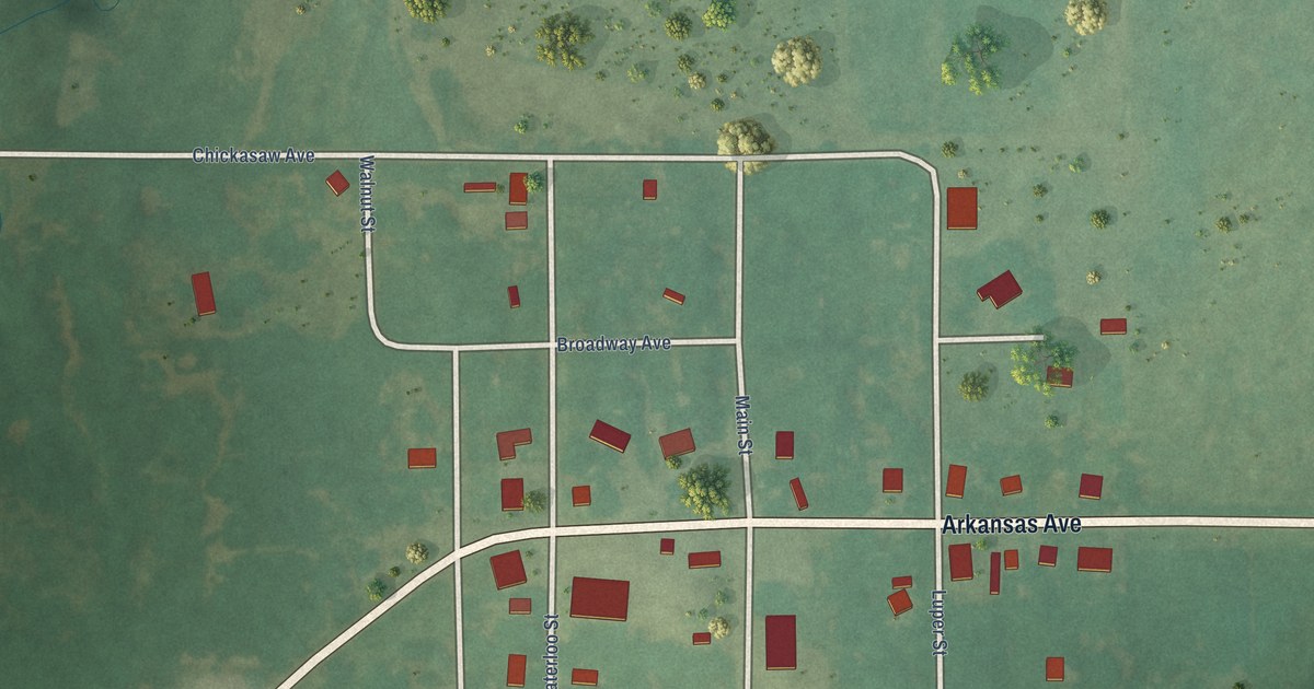 Map of Rosedale, Oklahoma in 2026
