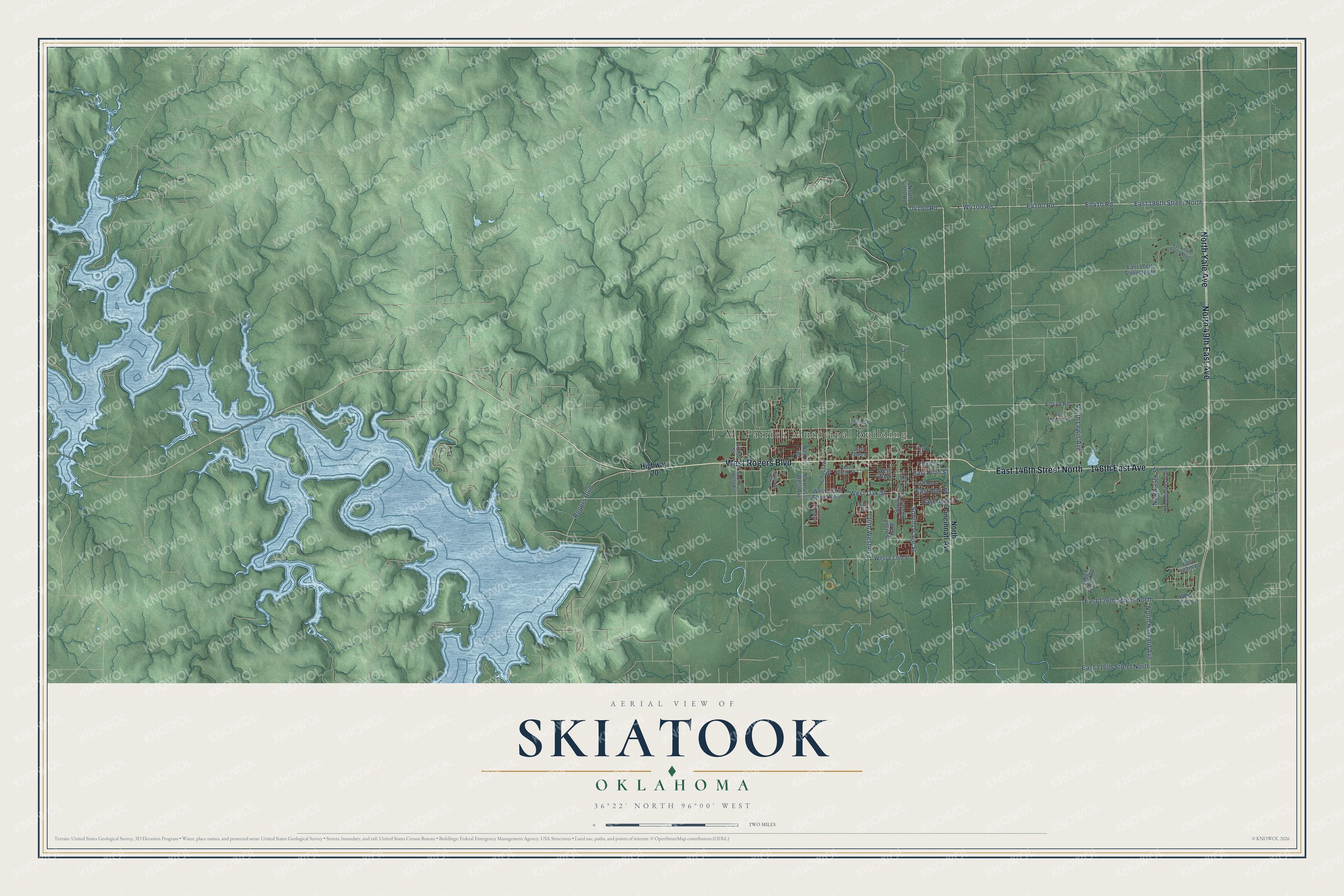 Watermarked full-map preview of Skiatook, Oklahoma