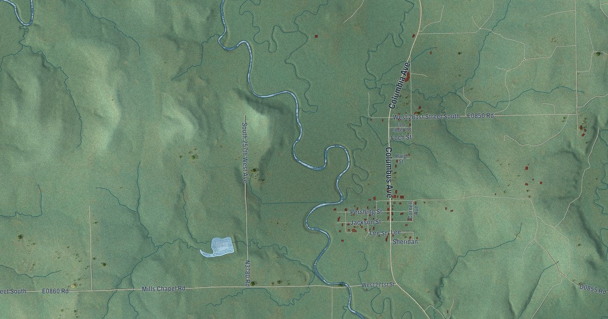 Map of Slick, Oklahoma in 2026