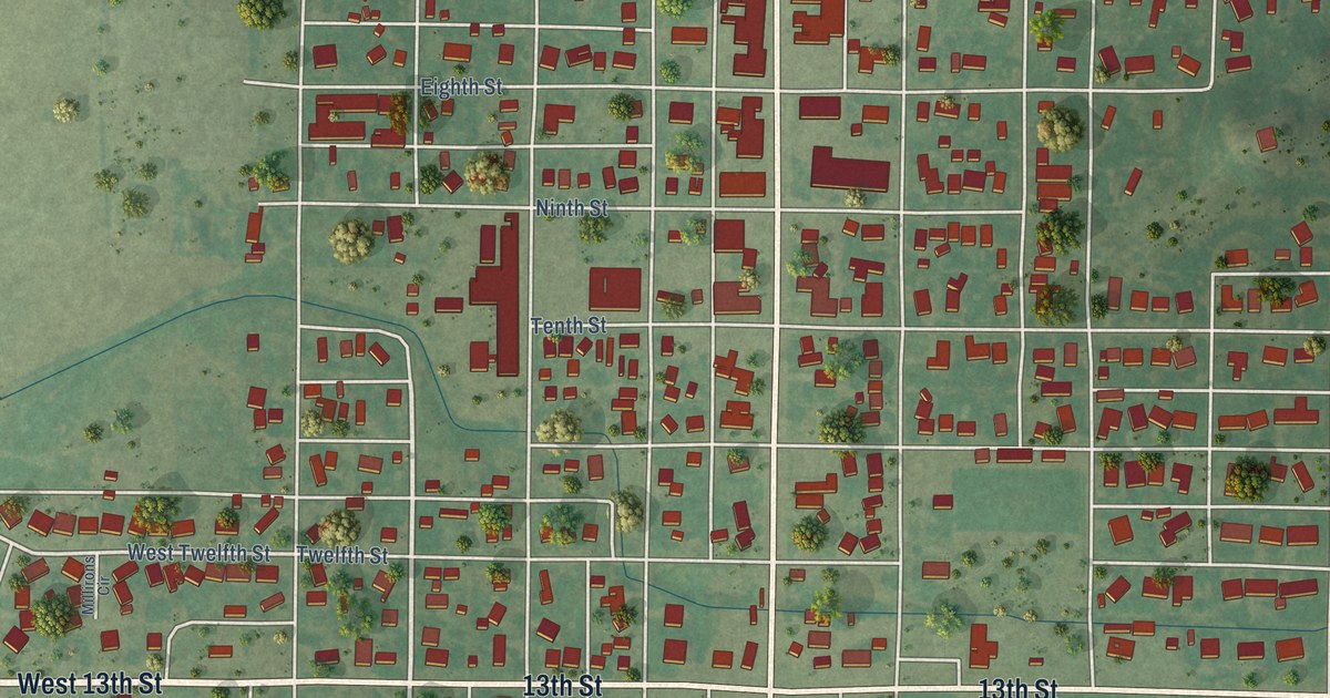 Map of Snyder, Oklahoma in 2026