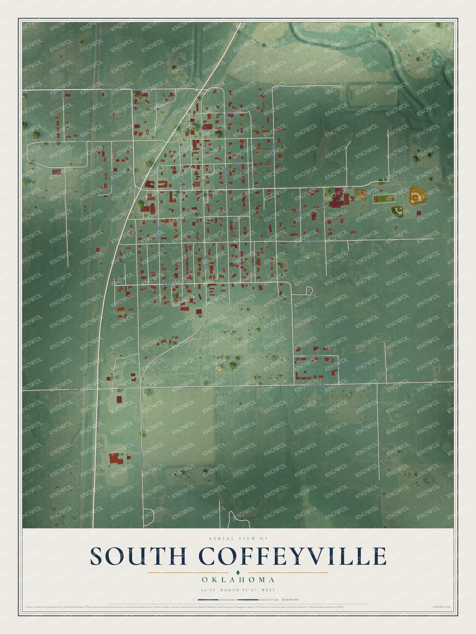Watermarked full-map preview of South Coffeyville, Oklahoma