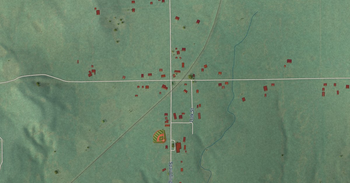 Map of Spaulding, Oklahoma in 2026