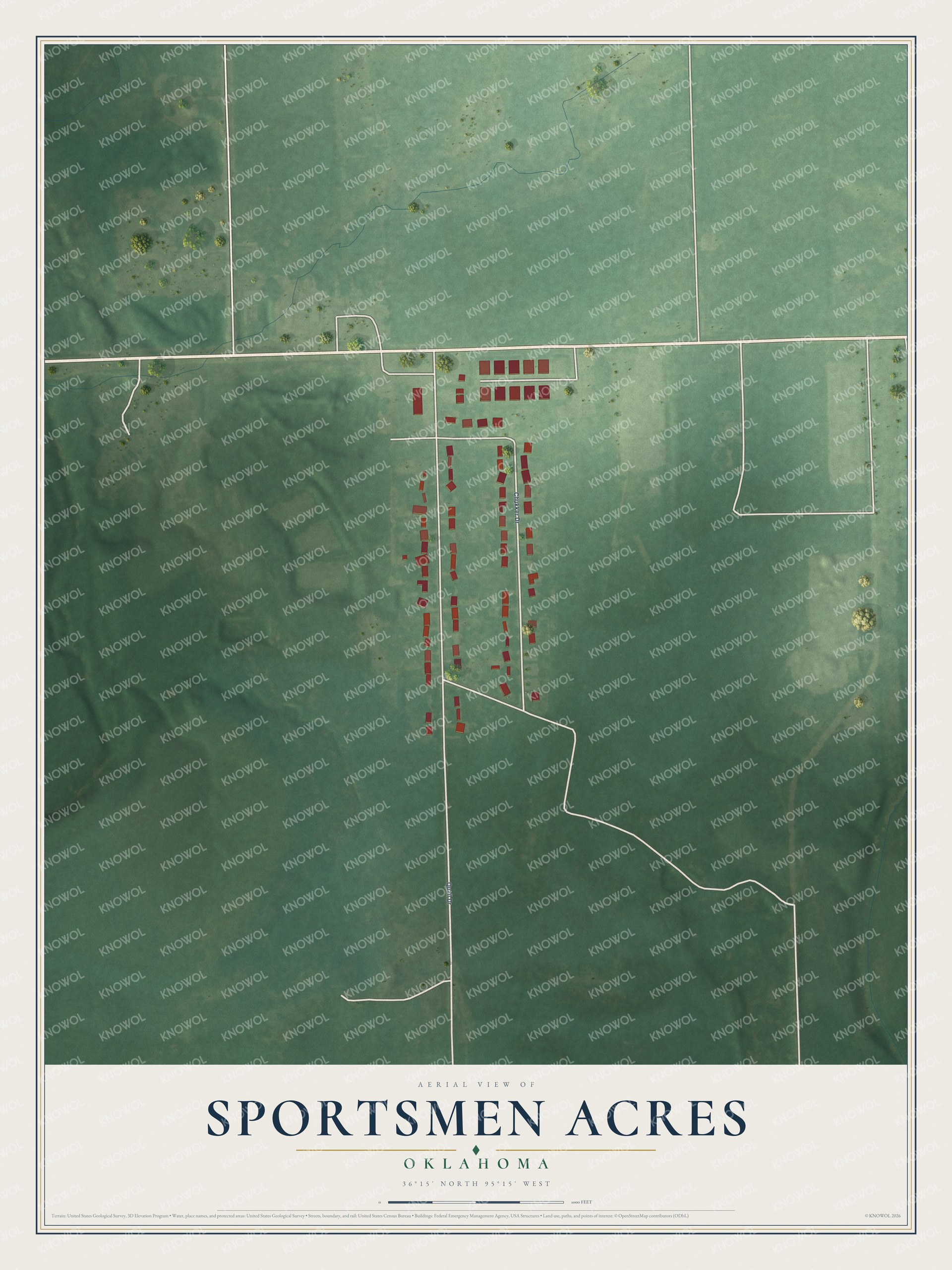 Watermarked full-map preview of Sportsmen Acres, Oklahoma