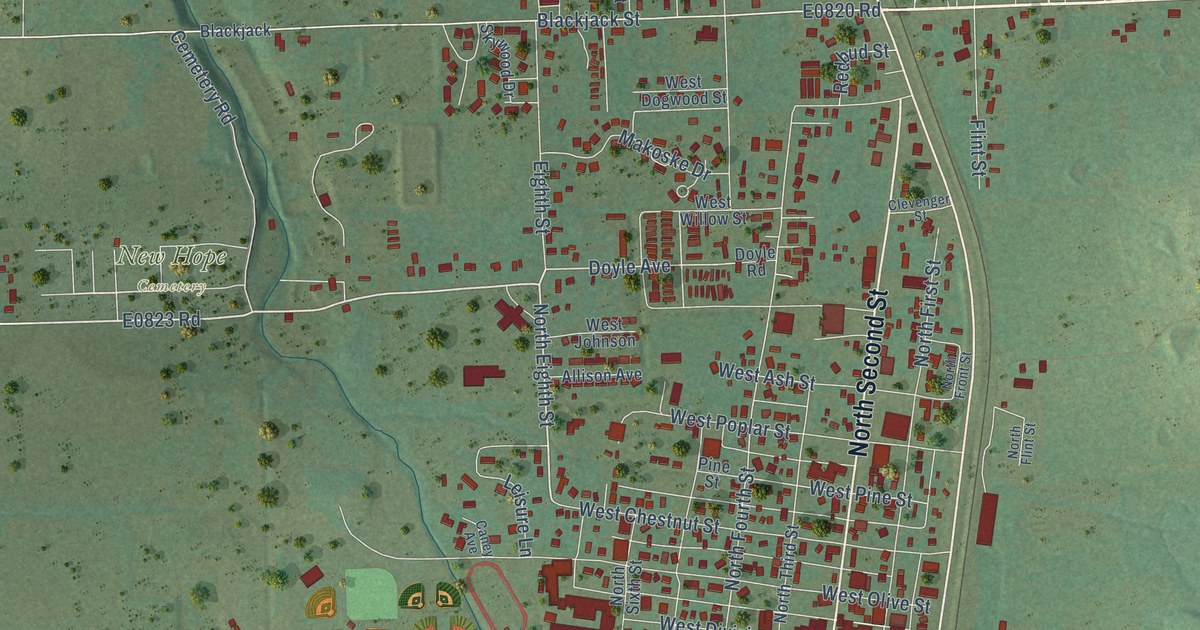Map of Stilwell, Oklahoma in 2026