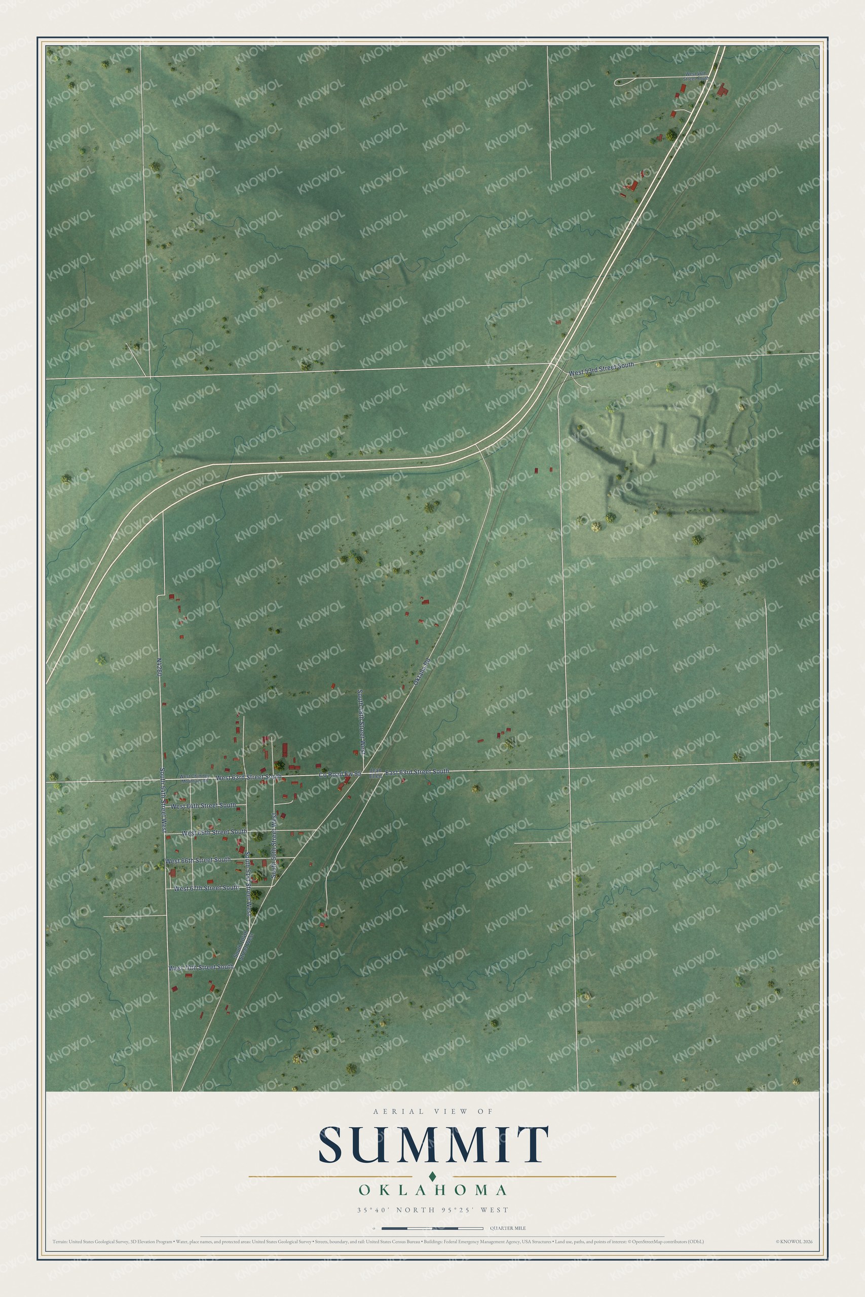 Watermarked full-map preview of Summit, Oklahoma