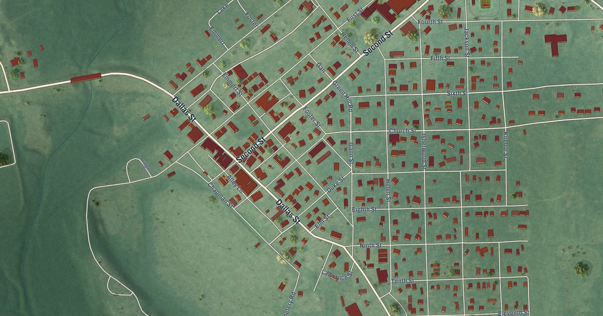 Map of Talihina, Oklahoma in 2026