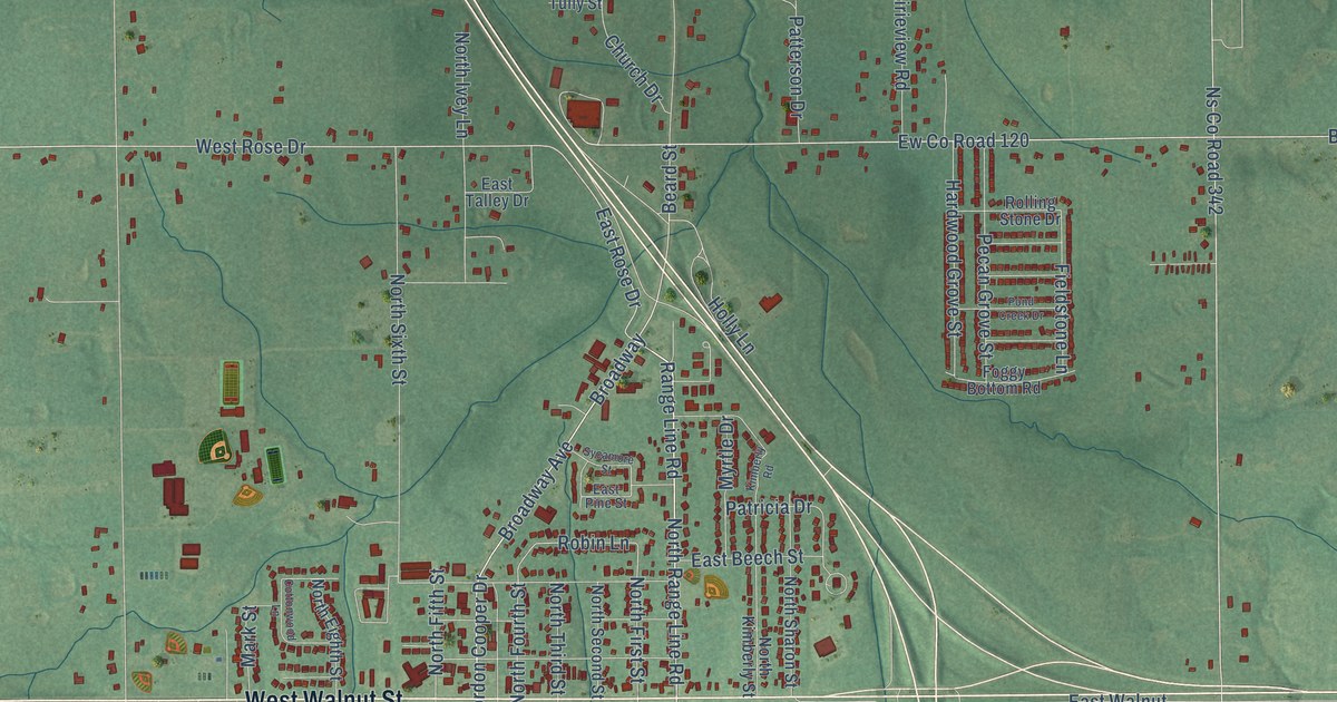 Map of Tecumseh, Oklahoma in 2026
