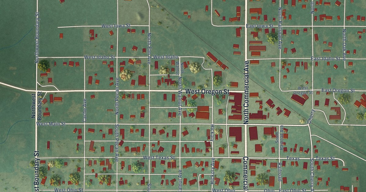 Map of Temple, Oklahoma in 2026
